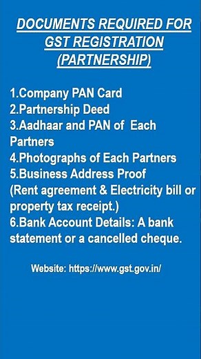 documents required for gst partnership firm registration||gst partnership firm #documentsforgst #gst