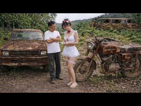 [FAST VIDEO] Talented girl restores old Toyota Hilux and Minsk motorbike abandoned for 25 years.
