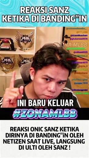 SANZ EMOSI SAMA NETIZEN??!! #mobilelegends #mpltricks #mlbb #mpl #onicesports #sonic