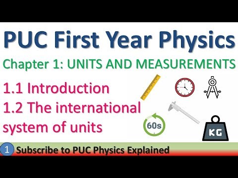 Introduction and the international system of units | UNITS AND MEASUREMENTS | PUC First Year Physics