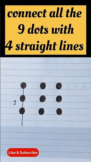 how to connect 9 dots with 4 straight lines || #puzzle #short #trending