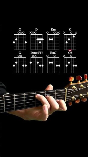 Comparison of basic and special chords in G major #guitar beginner #guitar teaching #guitar score