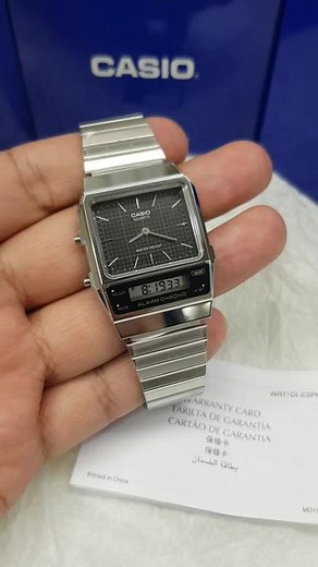 Vintage Retro Casio AQ-800E-1A Unisex Watch - Dual Time Display