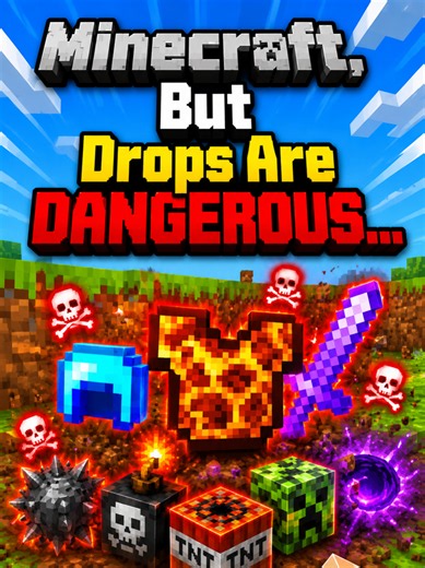 Minecraft, But Drops Are Dangerous... (Part 1) By xNesotrio #minecraft #minecraftbut #mcyt #usa🇺🇸 #unitedstates