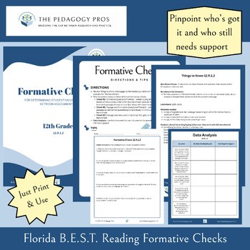 12.R.1.2 Formative Checks – Florida B.E.S.T. Reading