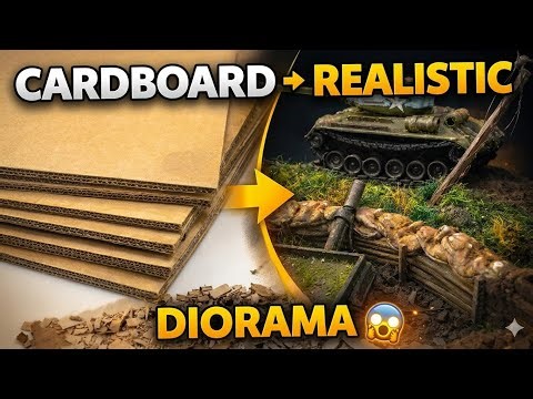 I Built a simple realistic cardboard tank | WW2 miniature Diorama