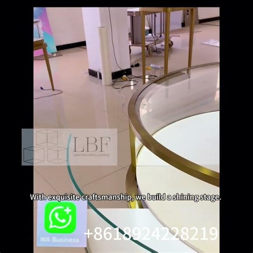 High - end circular jewelry display cabinet