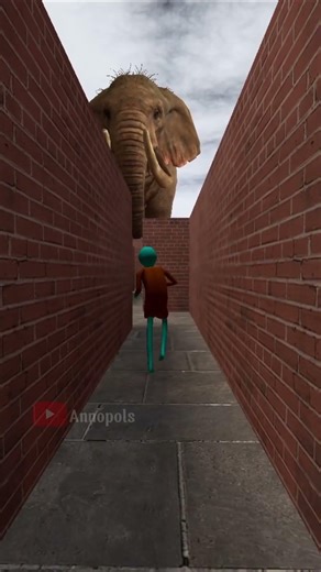 Giant Elephant in Maze 😱#shorts #gmod #garrysmod #shortvideo #shortsfeed