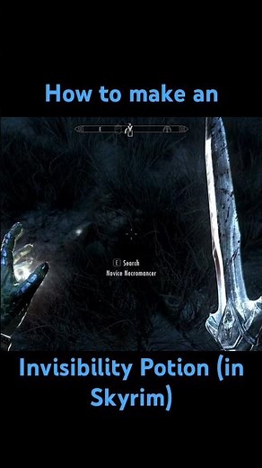 How to make an Invisibility Potion in Skyrim #gaming #invisible #invisibility #potion #recipe