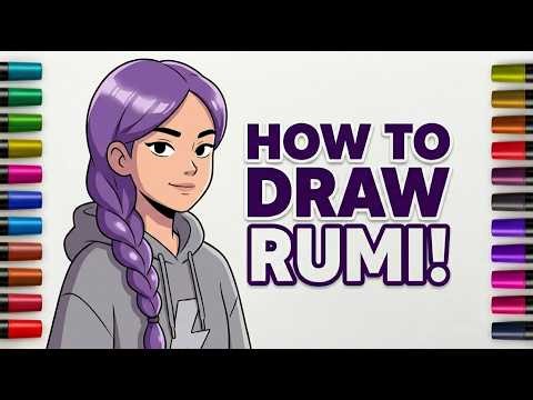 Easy Draw Rumi ✨| How to Drawing Rumi (K-Pop Demon Hunters)