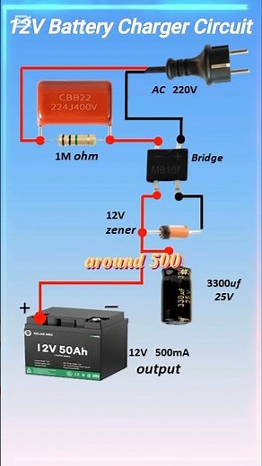 This Simple Circuit Charges a 12V Battery ⚡ No Transformer!