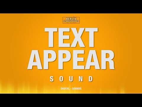 Text appear SOUND EFFECT - Text forming on Screen SOUNDS Text Appearance Teleport SFX