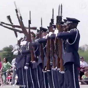Awesome US Air Force Honor Guard Performance! | Pearl Modiadie