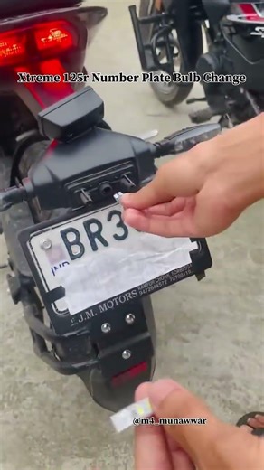 Xtreme 125r Led Number Light Installed | Xtreme 125r Number Plate Bulb Change |#shortsfeed #biker