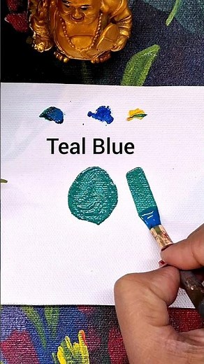 How to get Teal blue by acrylic paints | Teal blue colour | acrylic colour mixing for Teal blue