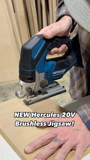 The Hercules 20V Variable-Speed Jig Saw features a powerful brushless motor for up to 3000 strokes per minute to cut through the toughest materials. Only $79.99 (tool only) at your local #HarborFreight. | Harbor Freight