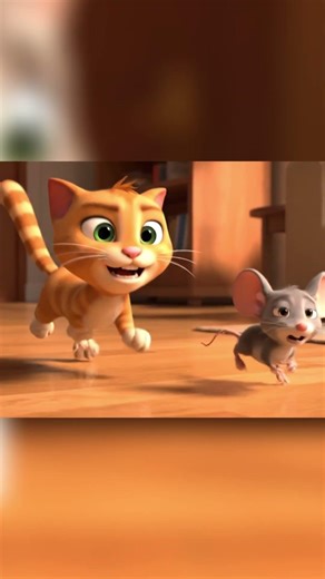 The Mouse Stole the Cat’s Food… Big Mistake 🐭🐱 #shorts