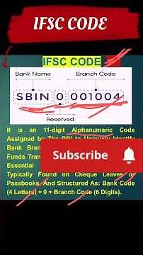 What is IFSC Code? I IFSC Code kya hota hai #ifsccode