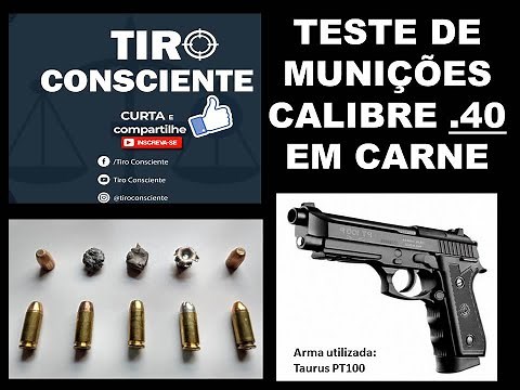 Teste calibre .40 S&W em CARNE - Munições ETPP, Copper Bullet, Gold Hex e Bonded 155gr
