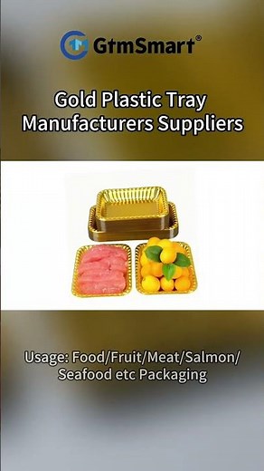 Customizable Gold Plastic Food Trays for B2B Suppliers | Durable & Stylish Packaging Solutions‌