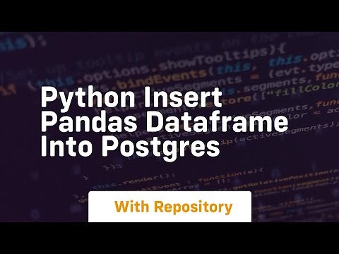 python insert pandas dataframe into postgres