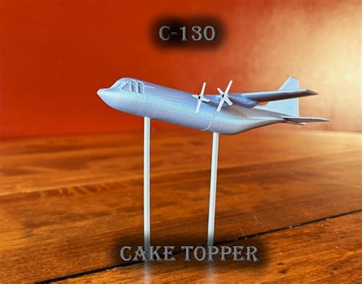 C-130 Model Airplane for Cakes 3D Printed Military Plane | Cake Topper With Sticks - Etsy