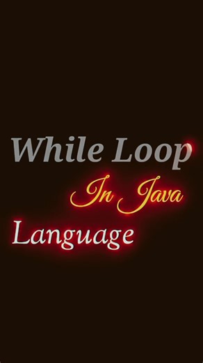 While loop using in Java language #coding #java