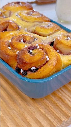 Blueberry Rolls #apron #baking #bread #recipe