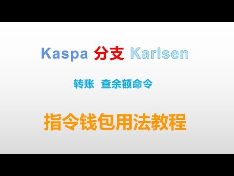 karlsencoin KLS指令钱包用法 转账 查询额 方法教程karlsenwallet