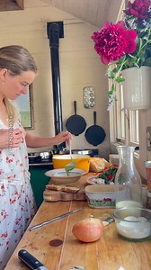 Cooking up a storm! 🌿🥖 Feta and soup in progress! #Foodie #Homemade | Colette Bernard