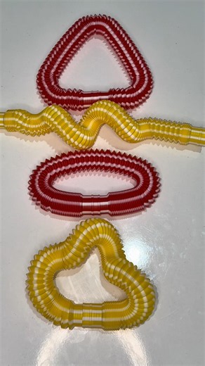 Creating HOK ASMR Relaxing Styles Red & Yellow Striped Pop Tubes! 🌀🌈151 #satisfyingvideos #shorts