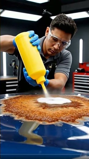 Satisfying Rust Removal: Foaming Cleaner Melts Rust Instantly! ✨🚗