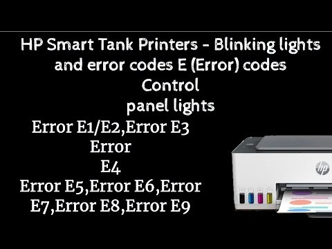 HP Smart Tank Printer 580 - Blinking lights and error codes codes Control panel lights blinking #hp