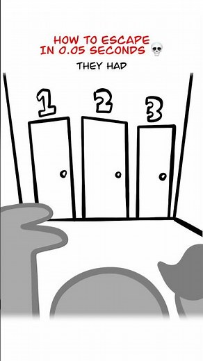 3 Doors 😳 (Animation Meme) Anim: RedFlowerCrown #shorts