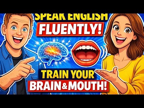 Train Your Brain & Mouth to Speak English Fluently | Slow Easy Conversation Practice