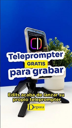 Free teleprompter to record your videos from your mobile phone