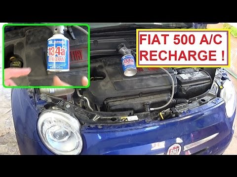 How to Recharge the A/C System on FIAT 500 . Fiat 500 Air Conditioning CHARGE