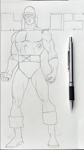 Cyclops Sketch | X-Men Drawing