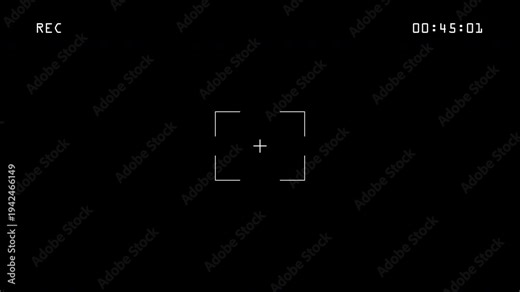 Clean Camera Recording Frame Overlay with REC Indicator and Timer Display, Minimal Video Camera Screen Interface for Filmmaking and Editing