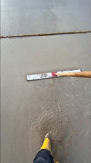 Satisfying Concrete Finishing with Bull Float Tool | Perfect Smooth Cement Leveling Technique