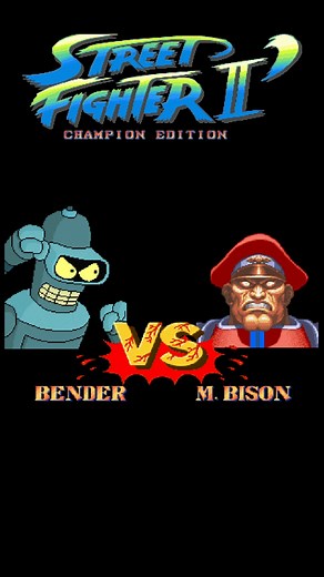 BENDER VS M.BISON ! #bender #mbison #StreetFighterII #streetfighter2 #futuramama | Flash Back Games
