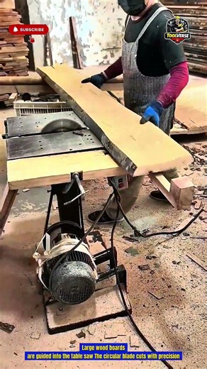 Table Saw Machine Cuts Large Wood Boards Precisely | Tools Construction