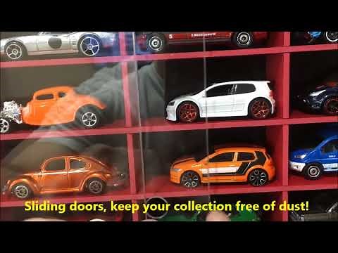 Display case cabinet for 1/64 diecast scale cars (hot wheels, matchbox) - 100NBR-3