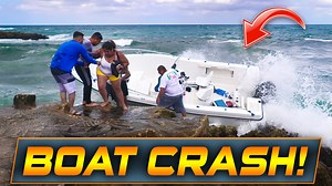 Boat Crashes into Jetty Rocks with 5 People Onboard! | Wavy Boats ➡️ Follow Wavy Boats for more original boat action! The largest Haulover Boats™ page on every platform! #wavyboats #hauloverinlet #hauloverboats #haulover #boats | Wavy Boats