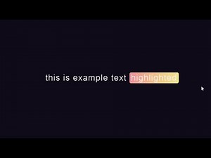 How to Create Text Highlight use HTML and CSS