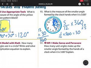 Lesson 15-3 Measuring with Unit Angles EnVision Math 4th Grade