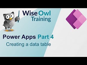 Power Apps Part 4 - Creating a data table