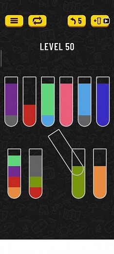 water sort puzzle - level 50