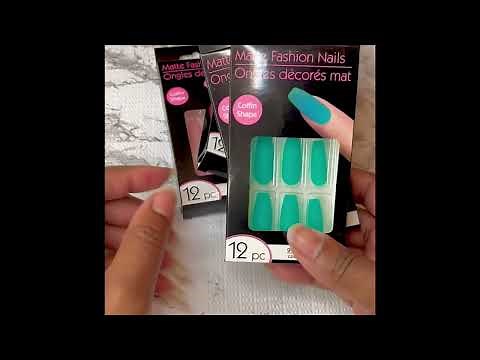 Trying Dollar Tree Press-on Nails | $1.25 Press-on Nails | Doing my own nails | Quick & Easy Mani