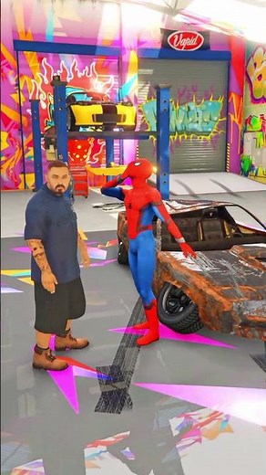 GTA V : SPIDER-MAN MODIFIED LAVA GOD SUPER CAR IN GTA 5 ! #gta #shorts #viral #gta #gta5
